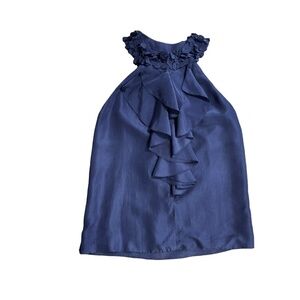 Robbi & Nikki 100% Silk Ruffled Sleeveless Blouse/XSmall